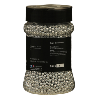 Virgo Silver Dragees Decorative - Size 1