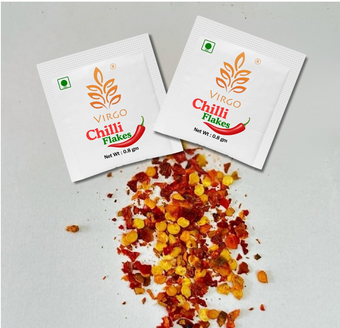 Virgo Chilli Flakes Sachets 0.8 gms x 150 Nos