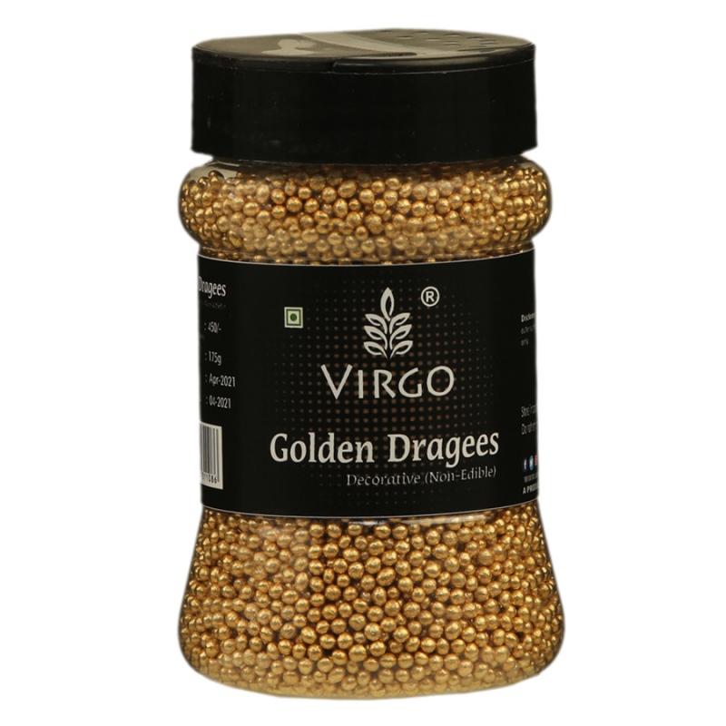 Virgo Golden Dragees Decorative Size 0  175gms