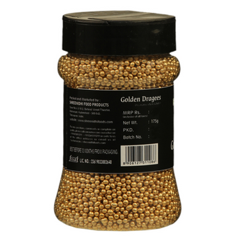 Virgo Golden Dragees Decorative Size 0  175gms
