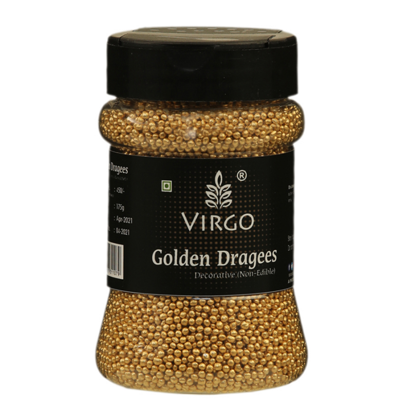 Virgo Golden Dragees Decorative  Size 00 - 175gms