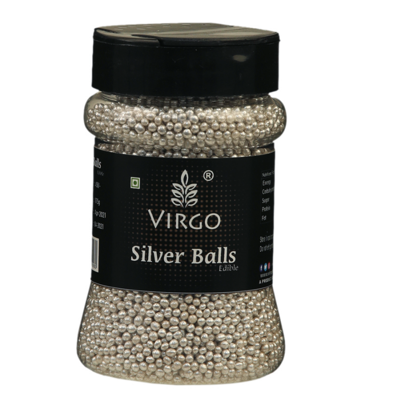 Virgo Silver Balls Edible  Size 0 - 175 Gms